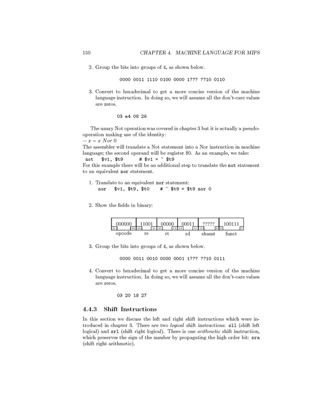 Computer Organization with MIPS - Page 150